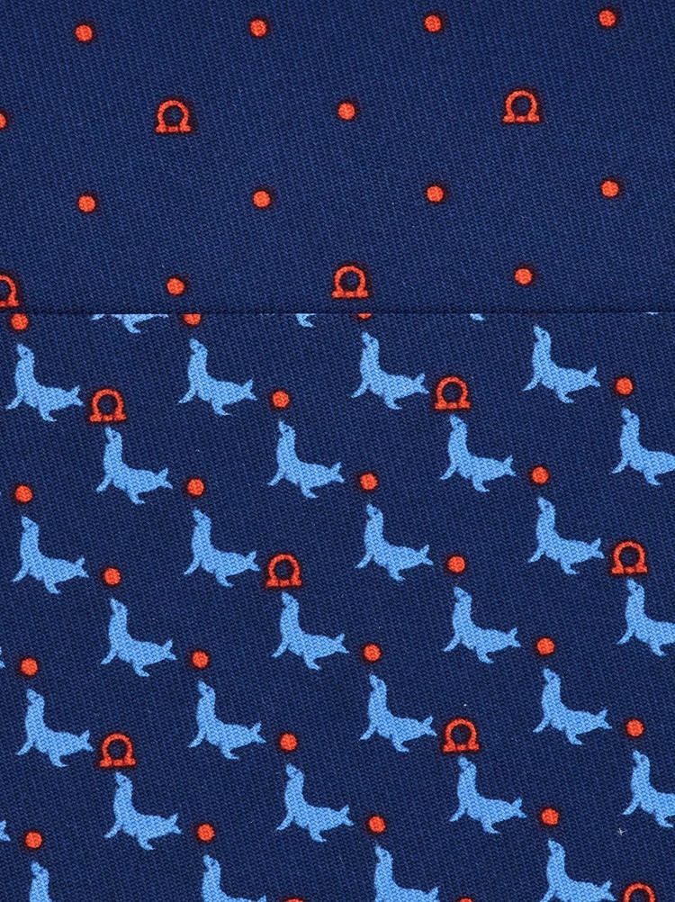 Seal print silk tie Gallery image 2