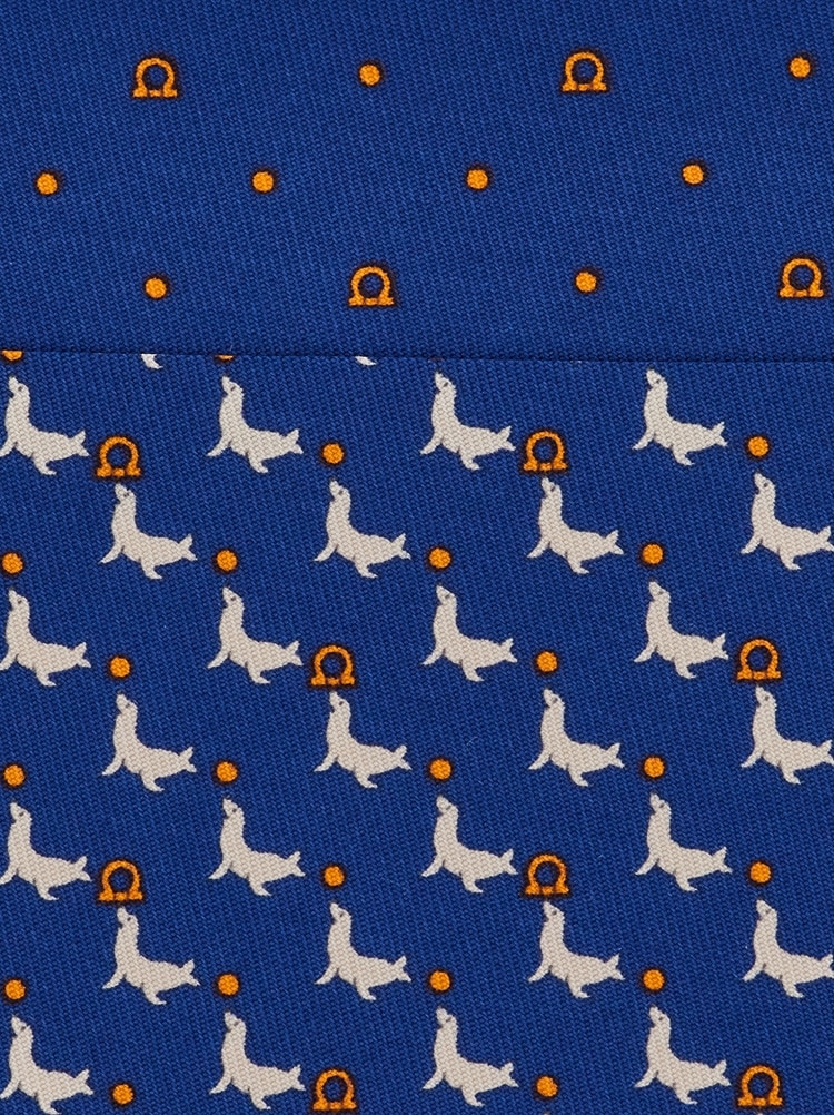Seal print silk tie Gallery image 2