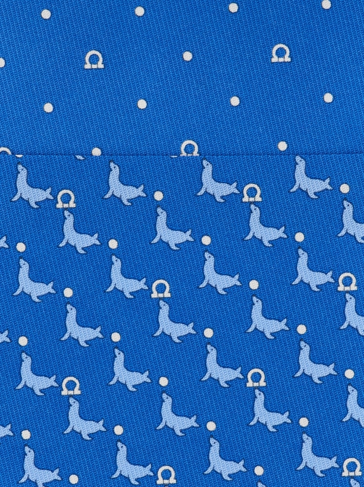 Seal print silk tie Gallery image 2