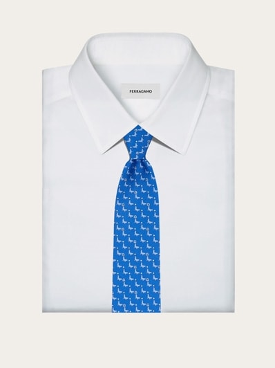 Seal print silk tie - Men | Ferragamo