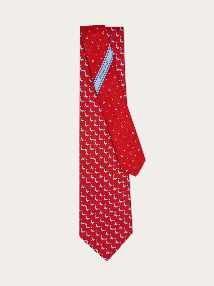 Corbata de seda estampado foca Gallery image 3
