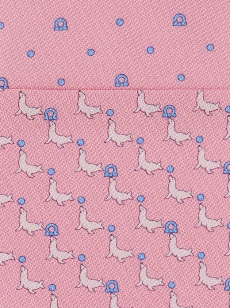 Seal print silk tie Gallery image 2