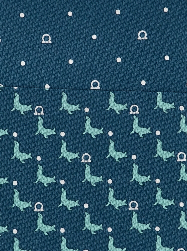 Seal print silk tie Gallery image 2