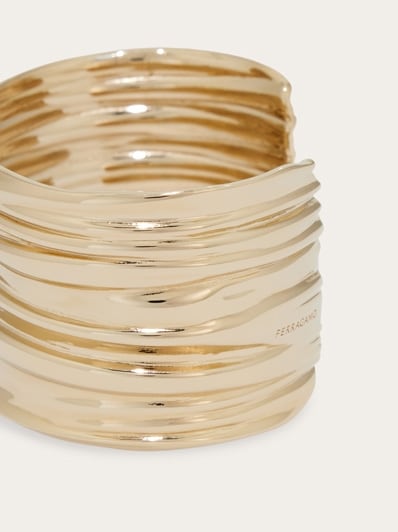 【関税込み】Ferragamo ゴールド Draped リング FERRAGAMO フェラガモ リング ヴァラ 760545 998983 : ブランド