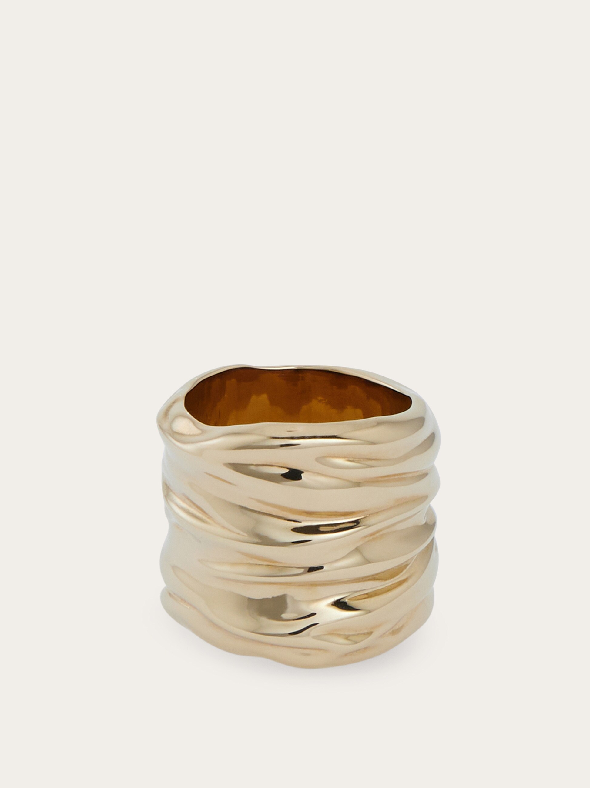 【関税込み】Ferragamo ゴールド Draped リング Draped ring - size 52 - Women | Ferragamo