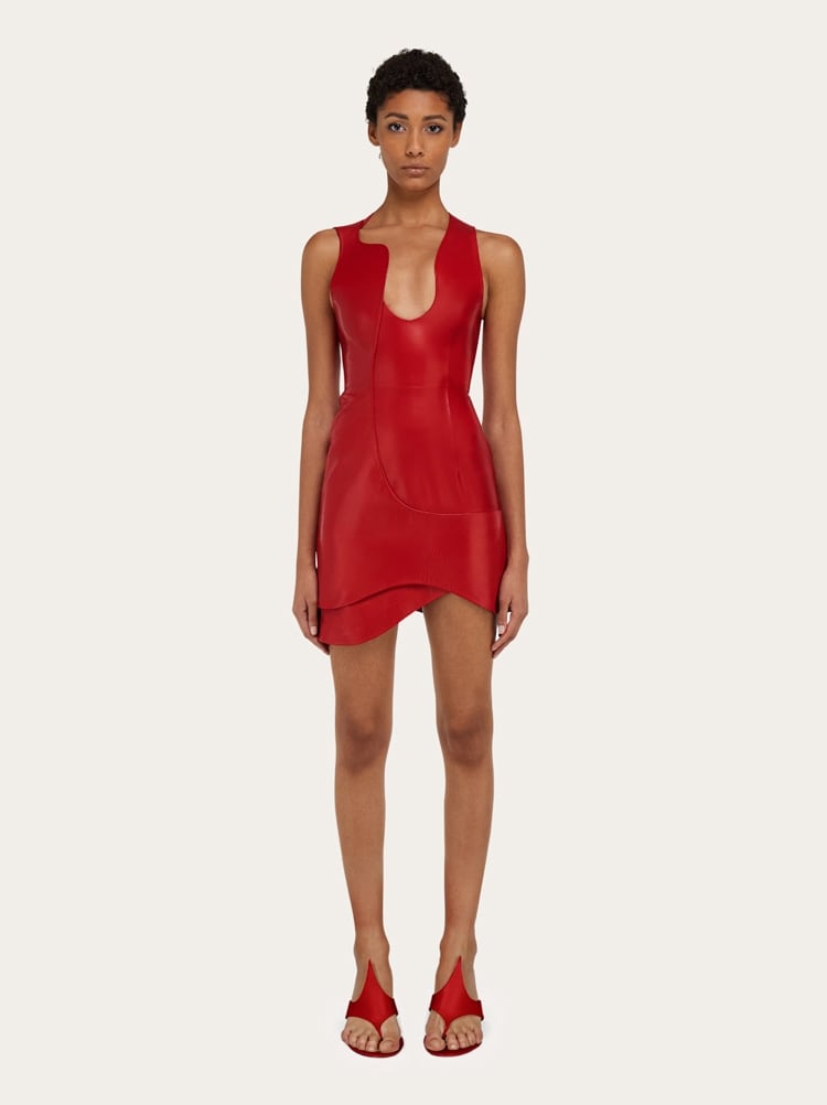 Leather mini dress Gallery image 2