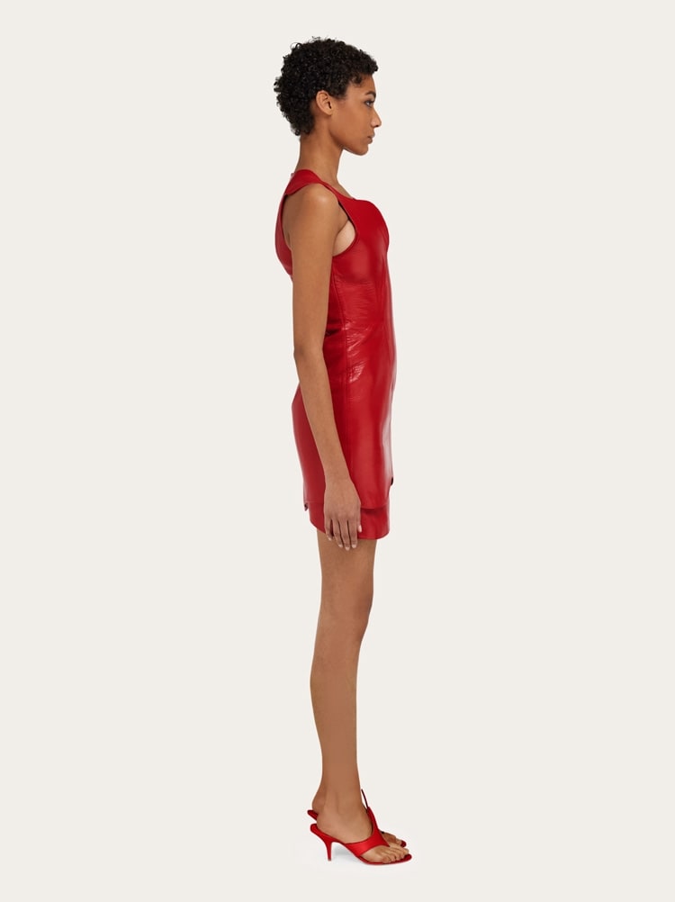 Leather mini dress Gallery image 3