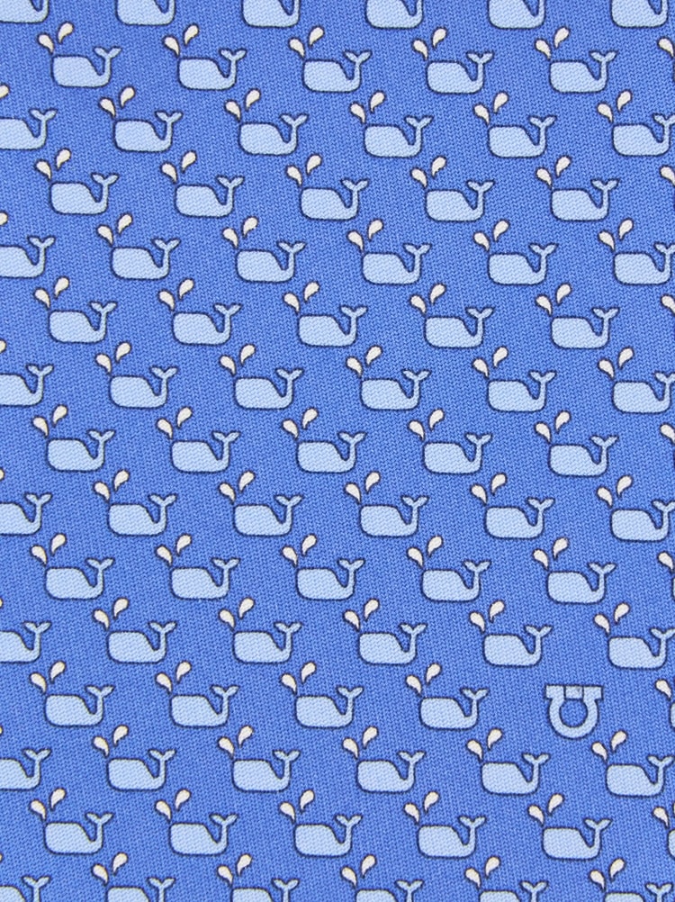 Whale print silk tie Gallery image 2