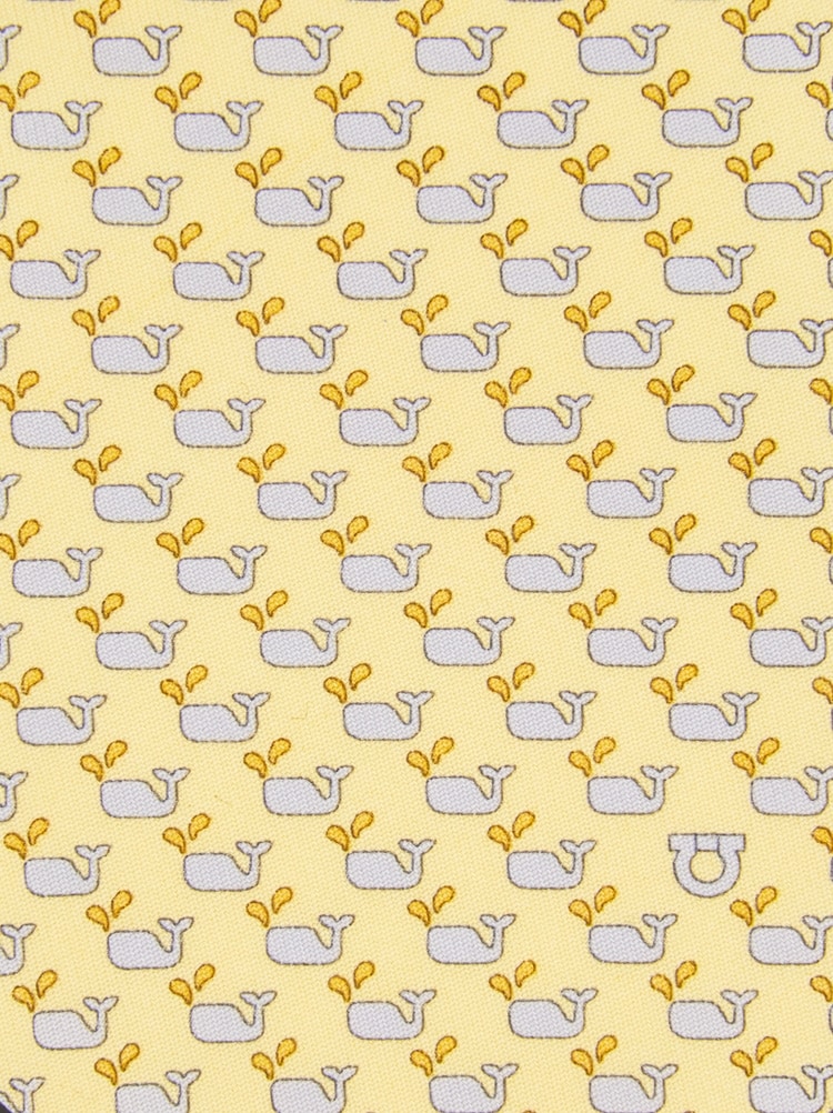 Whale print silk tie Gallery image 2