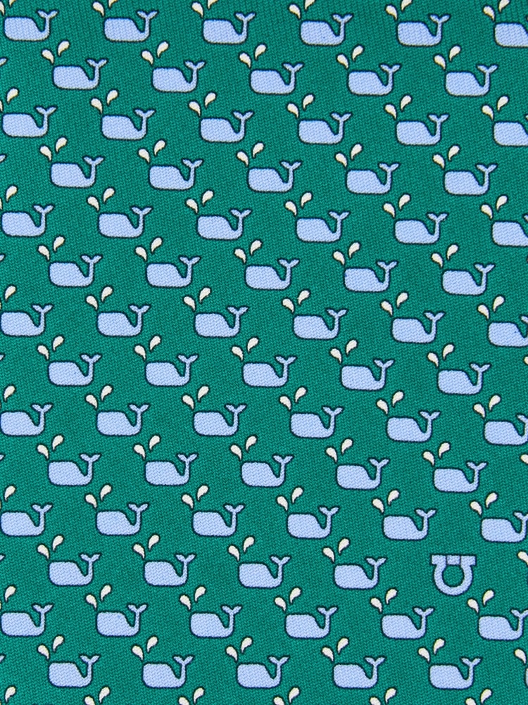 Whale print silk tie Gallery image 2