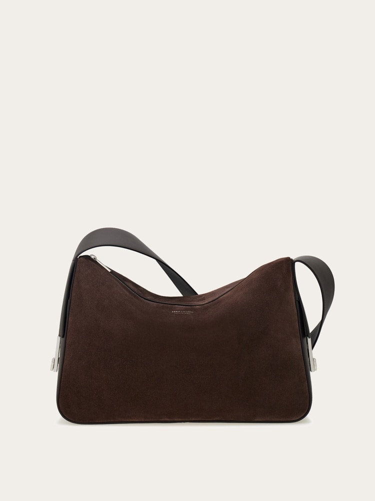 Bolso messenger con hebillas Gancini (M) Gallery image 1