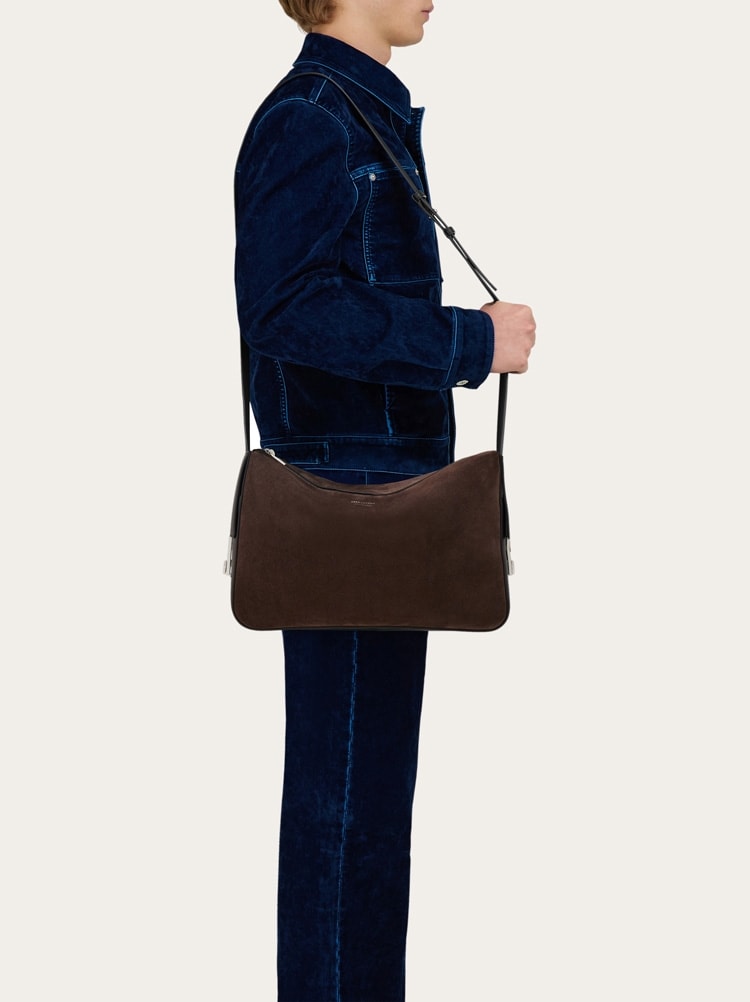 Bolso messenger con hebillas Gancini (M) Gallery image 2