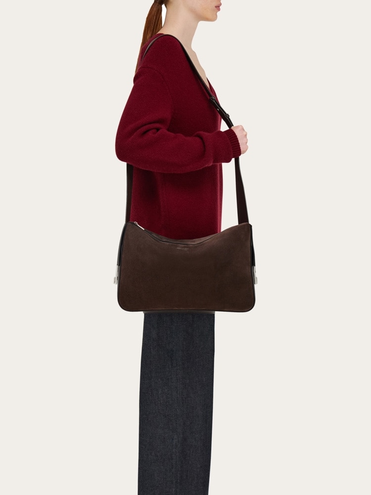 Bolso messenger con hebillas Gancini (M) Gallery image 3