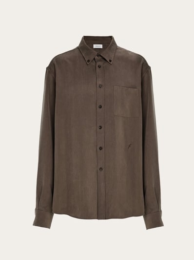 【送料&関税込】Ferragamo Long Sleeve Top Ferragamo long-sleeve Shirt | White | FARFETCH