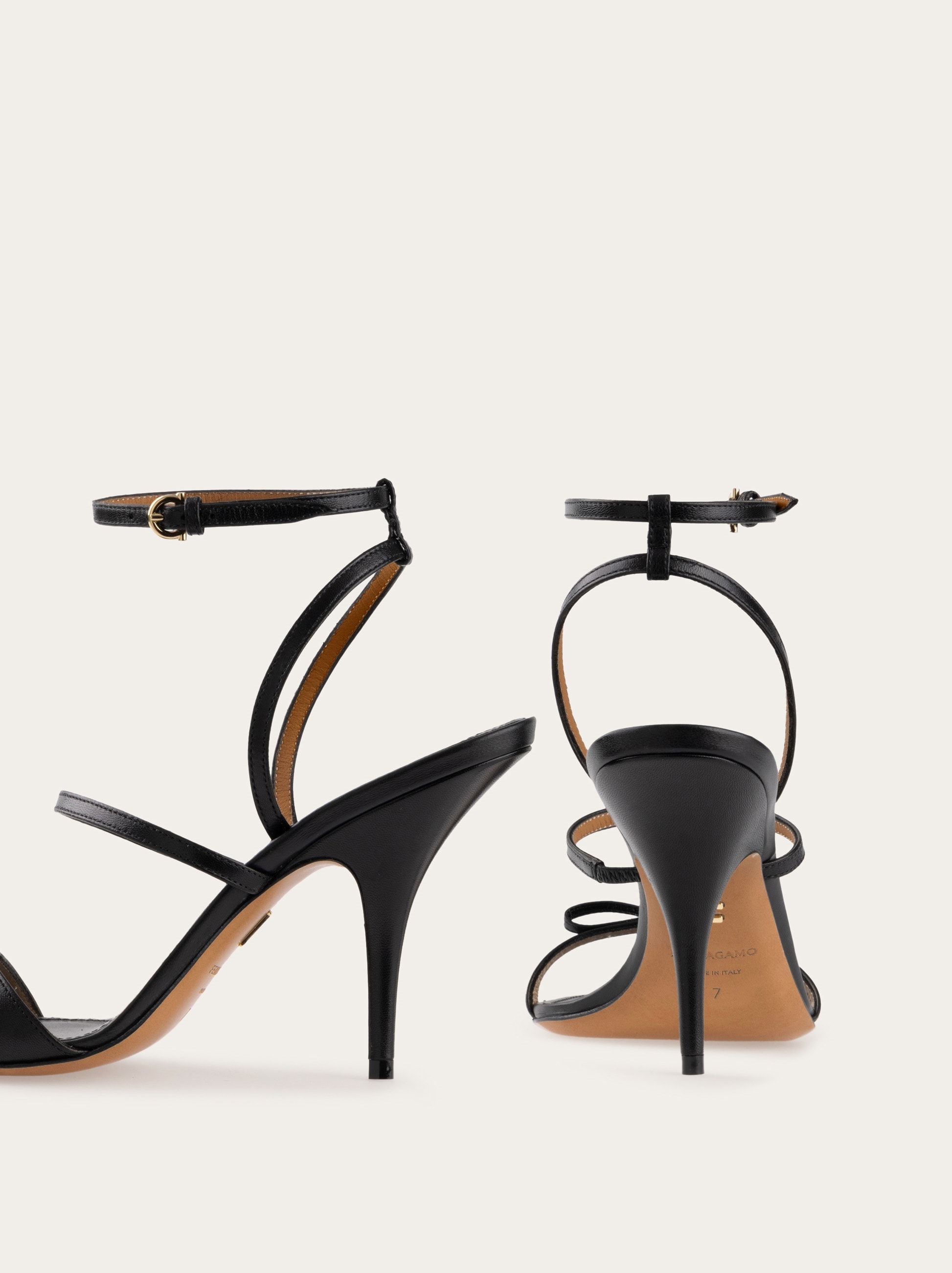 Strappy sandal with mini bow - Women | Ferragamo