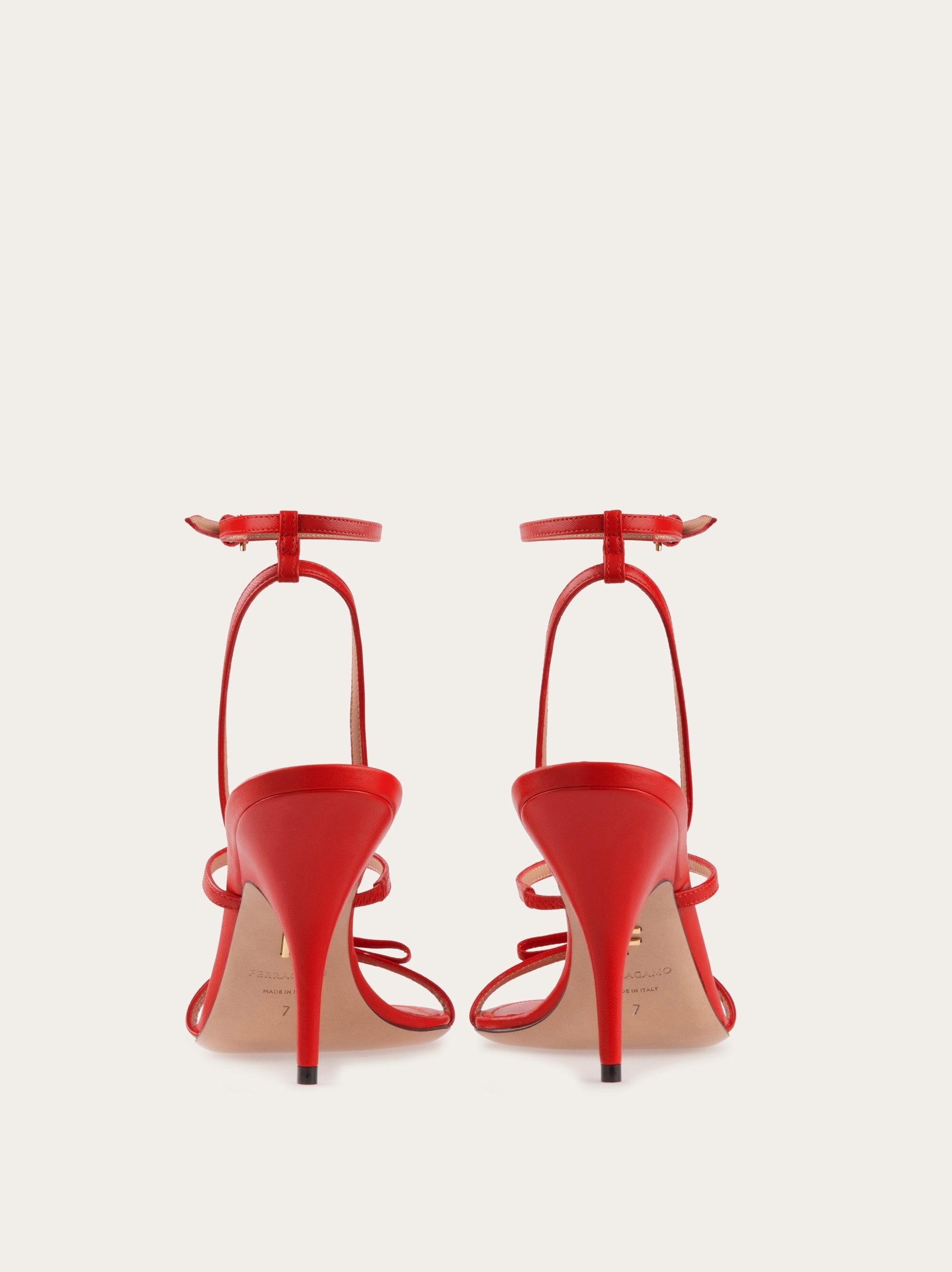 Strappy sandal with mini bow - Women | Ferragamo