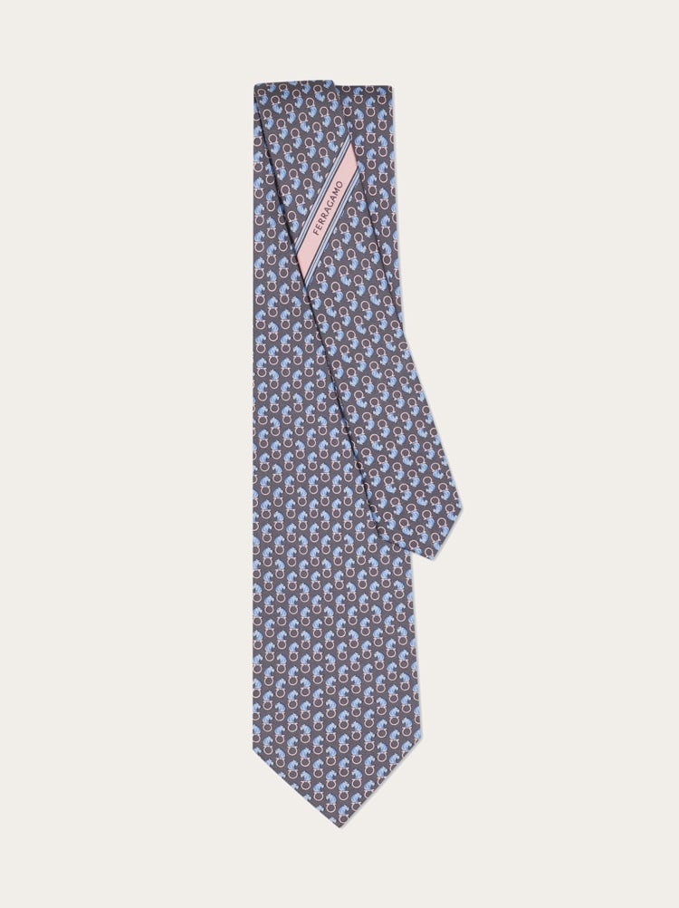 Feline print silk tie Gallery image 3