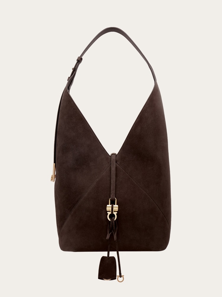 V-shaped hobo bag (L) Gallery image 1