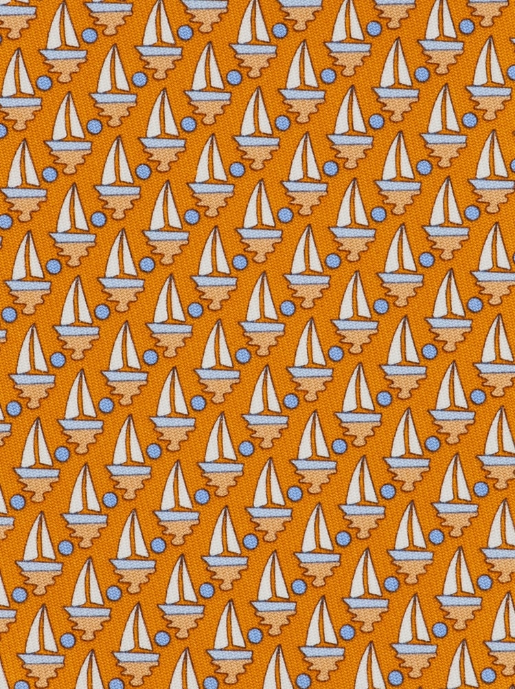 Corbata de seda estampado Velero Gallery image 2