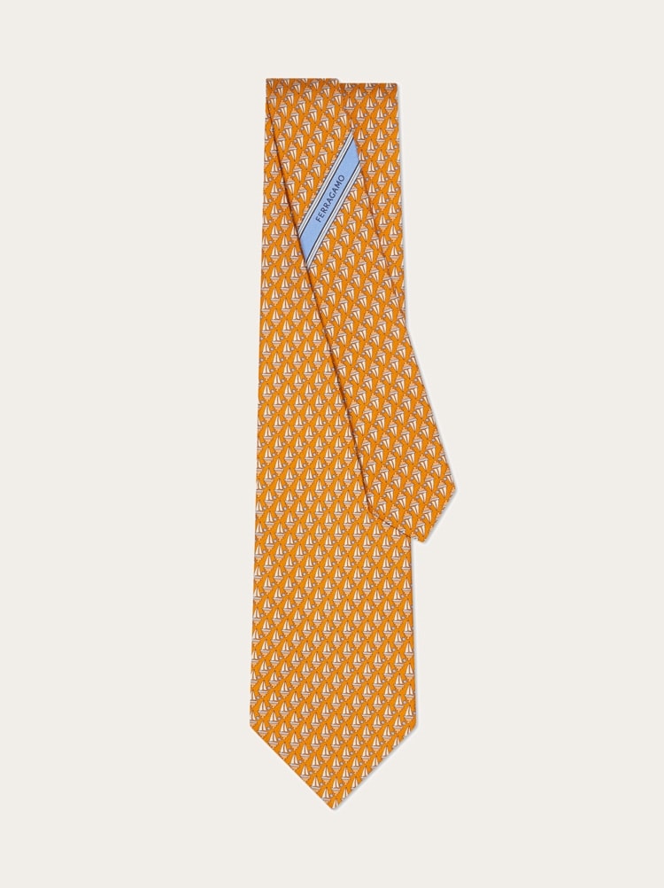 Corbata de seda estampado Velero Gallery image 3