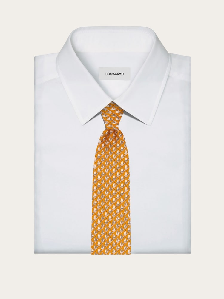Corbata de seda estampado Velero Gallery image 4