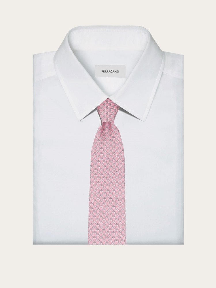 Shark print silk tie Gallery image 4