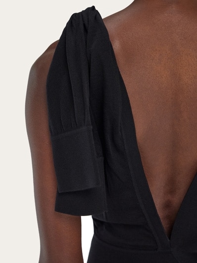 ワンピース SALVATORE FERRAGAMO Abito Ferragamo Asymmetric silk georgette minidress Salvatore