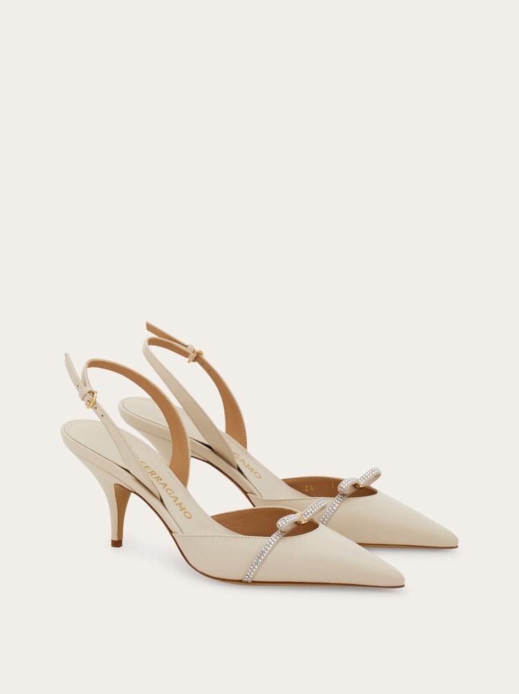 Bridal - Slingback with mini bow - Women | Ferragamo