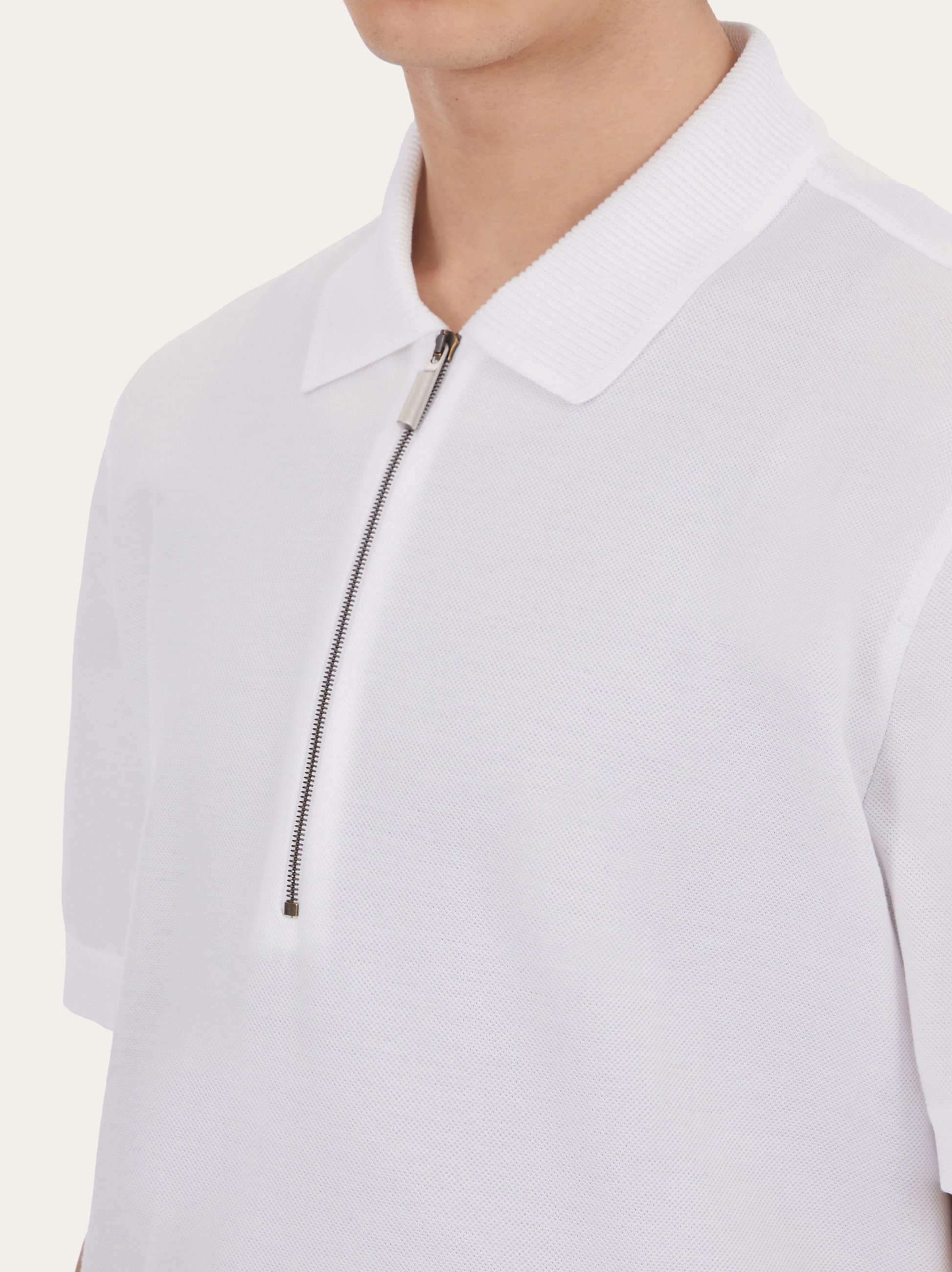 Polo with zip collar - Men | Ferragamo
