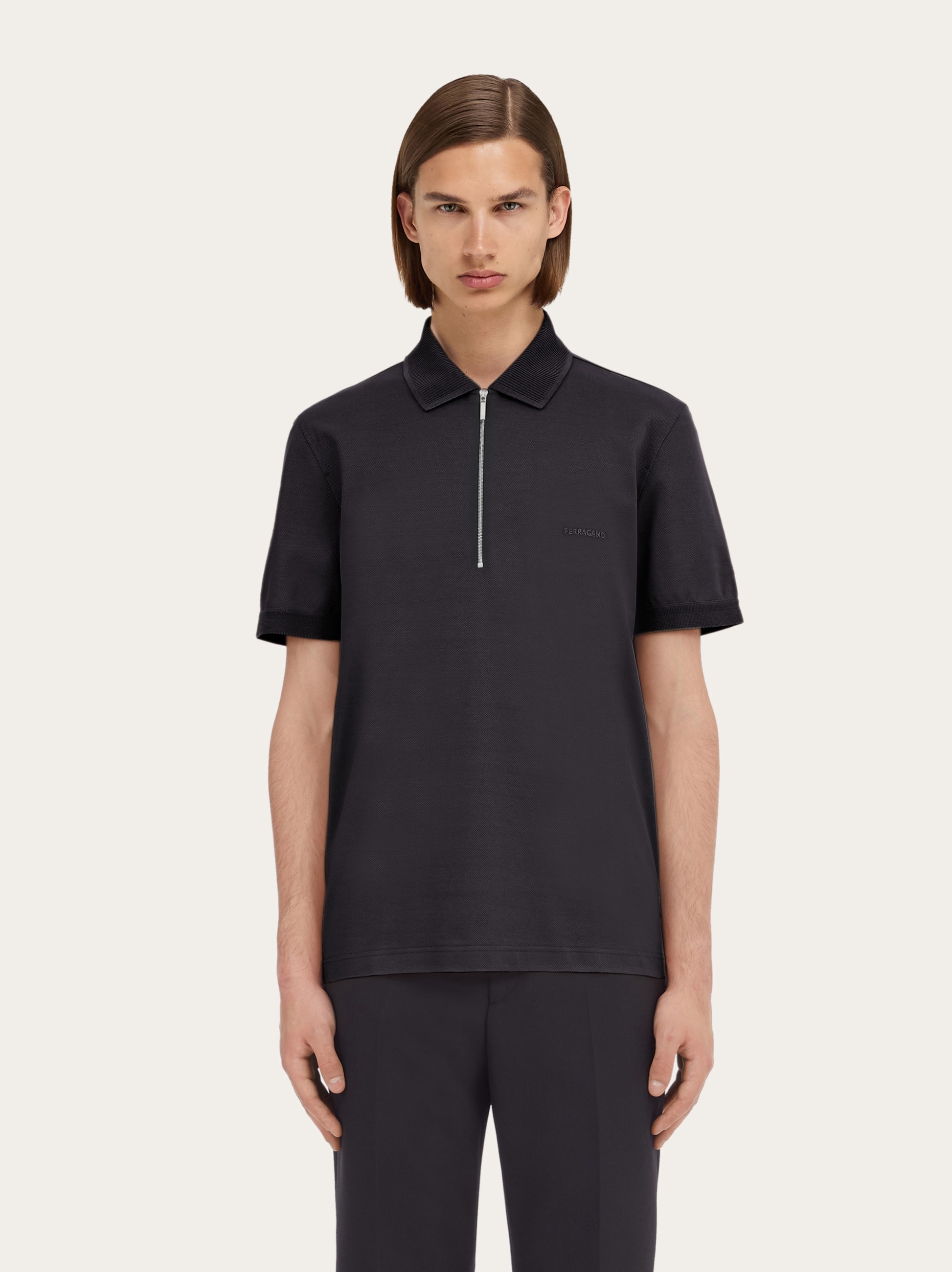 Polo with zip collar - Men | Ferragamo
