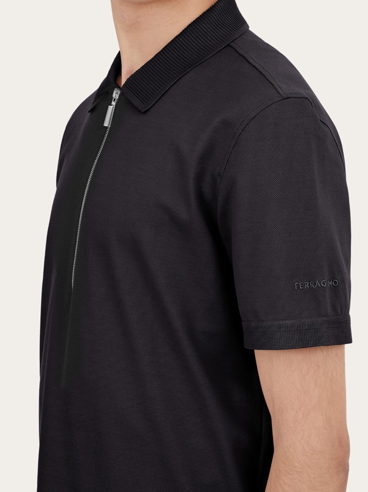 Polo with zip collar Gallery image 4