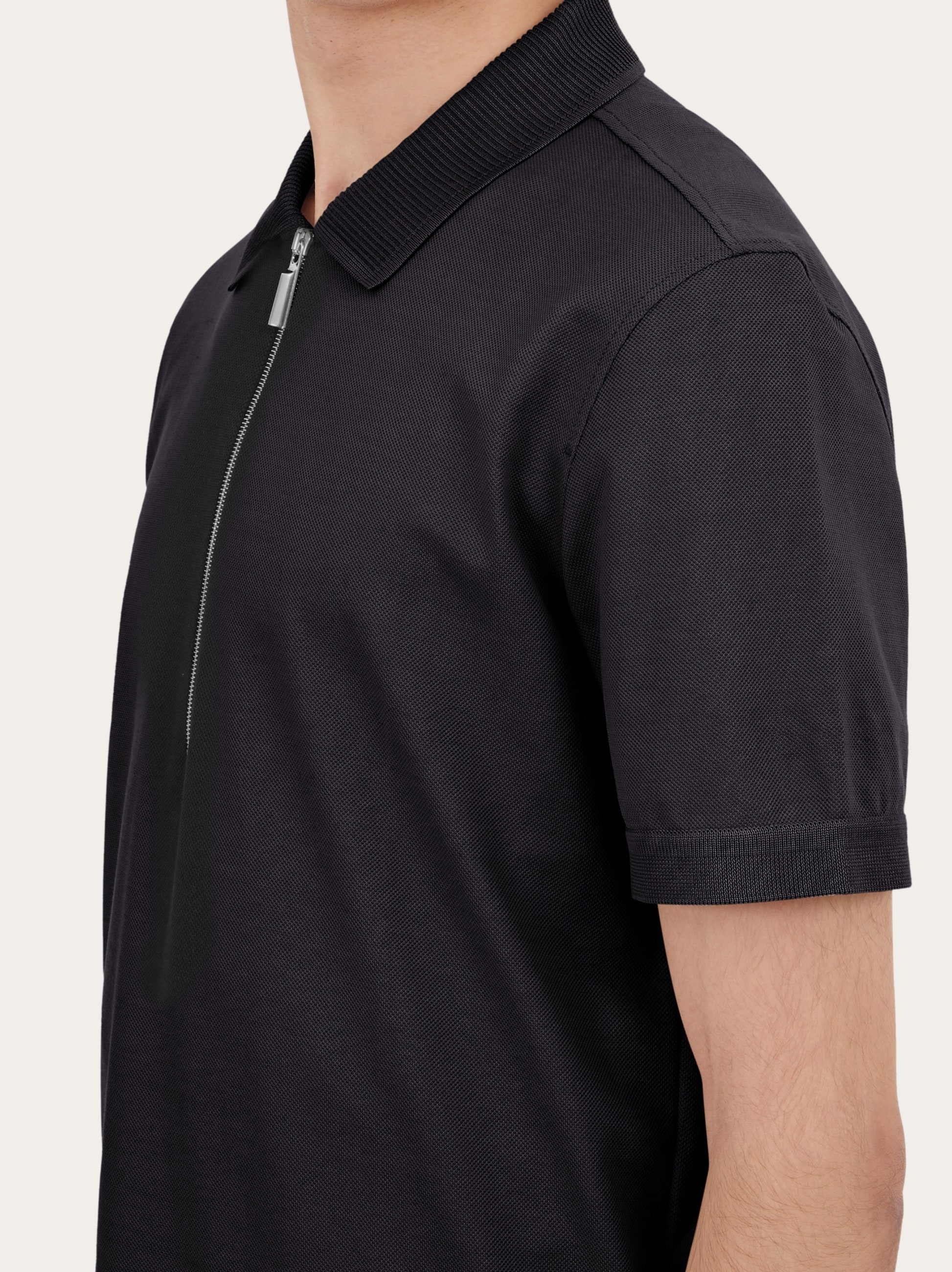 Polo with zip collar - Men | Ferragamo
