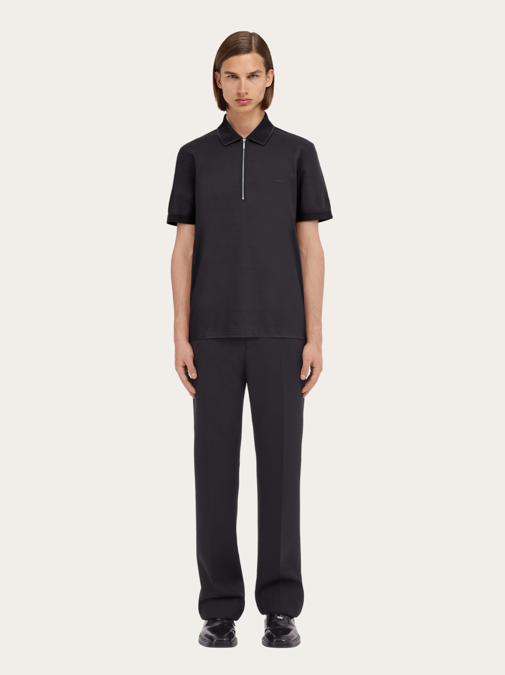 Polo with zip collar - Men | Ferragamo