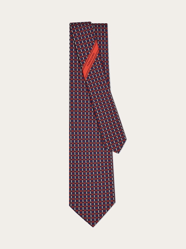 Corbata de seda estampado Vara Gallery image 3