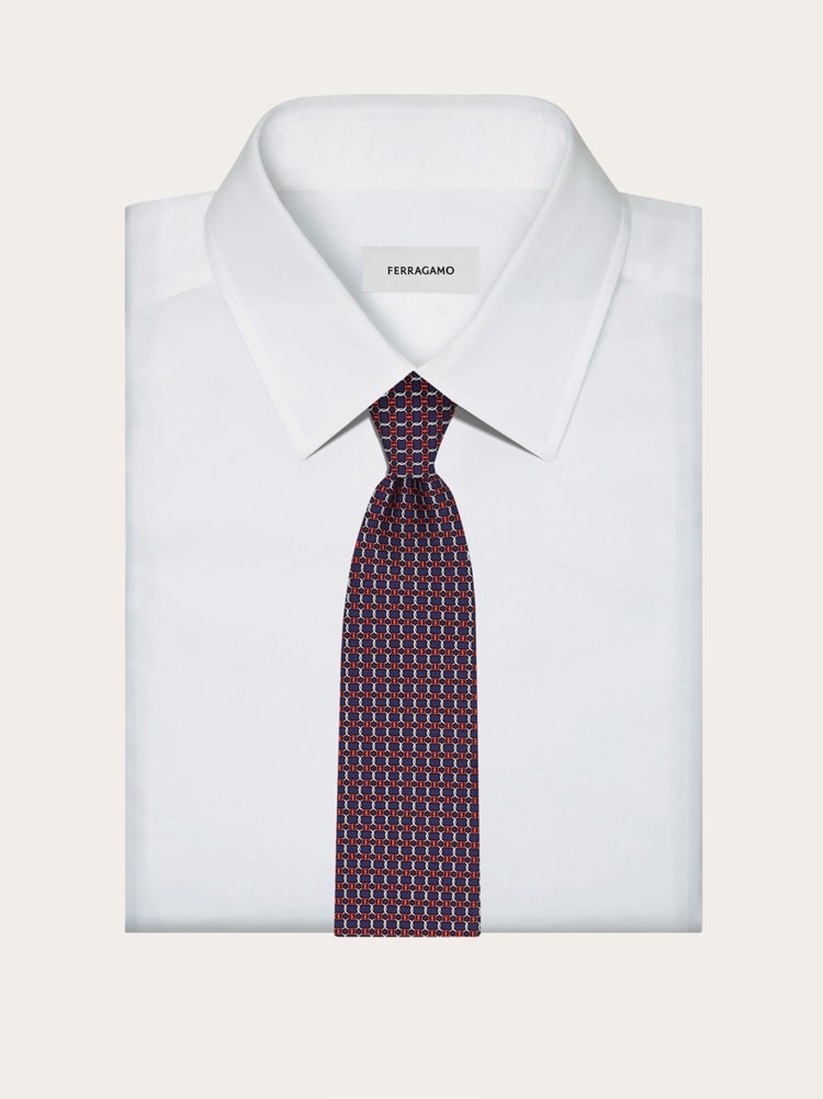 Corbata de seda estampado Vara Gallery image 4