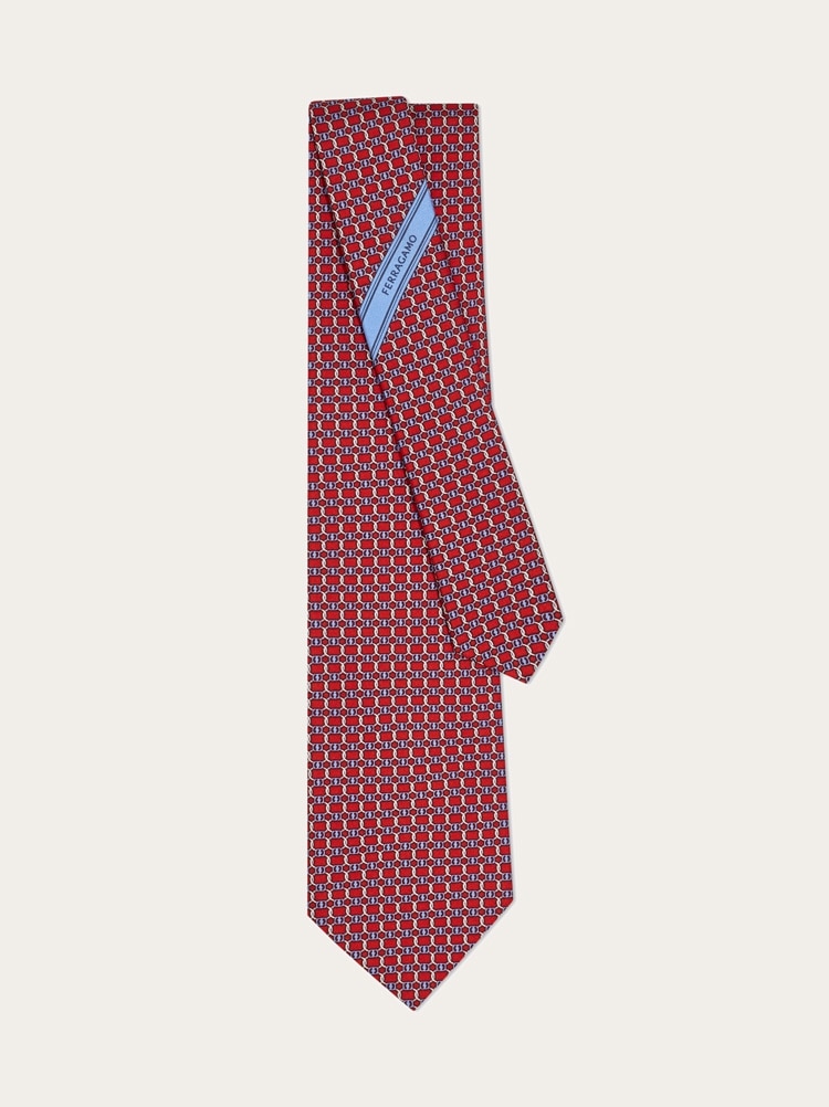 Corbata de seda estampado Vara Gallery image 3