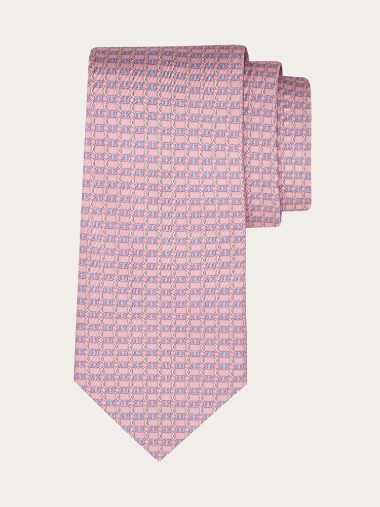 Vara buckle printed silk tie Gallery image 1