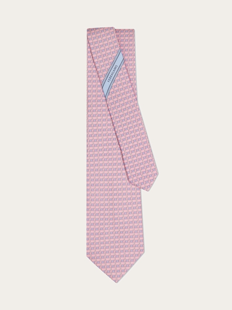 Vara buckle printed silk tie Gallery image 3