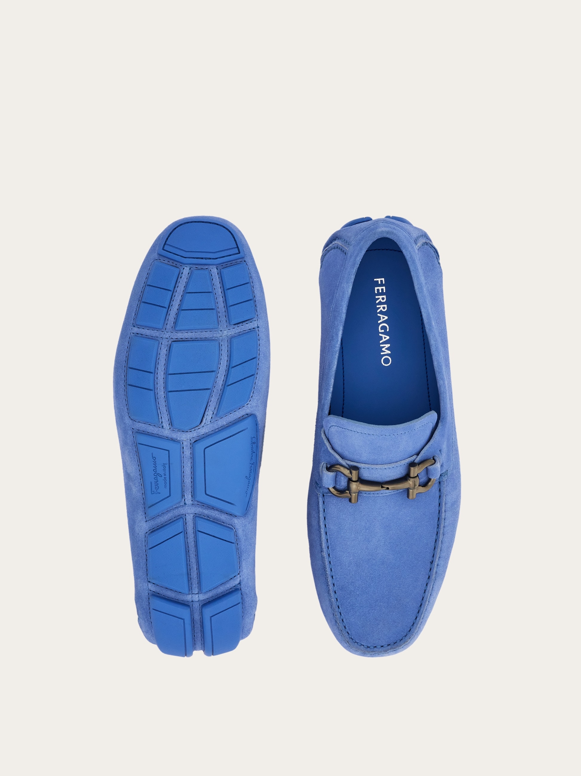 Salvatore Ferragamo スエード ローファー サックスブルー FERRAGAMO Salvatore Ferragamo サルヴァトーレ フェラガモ