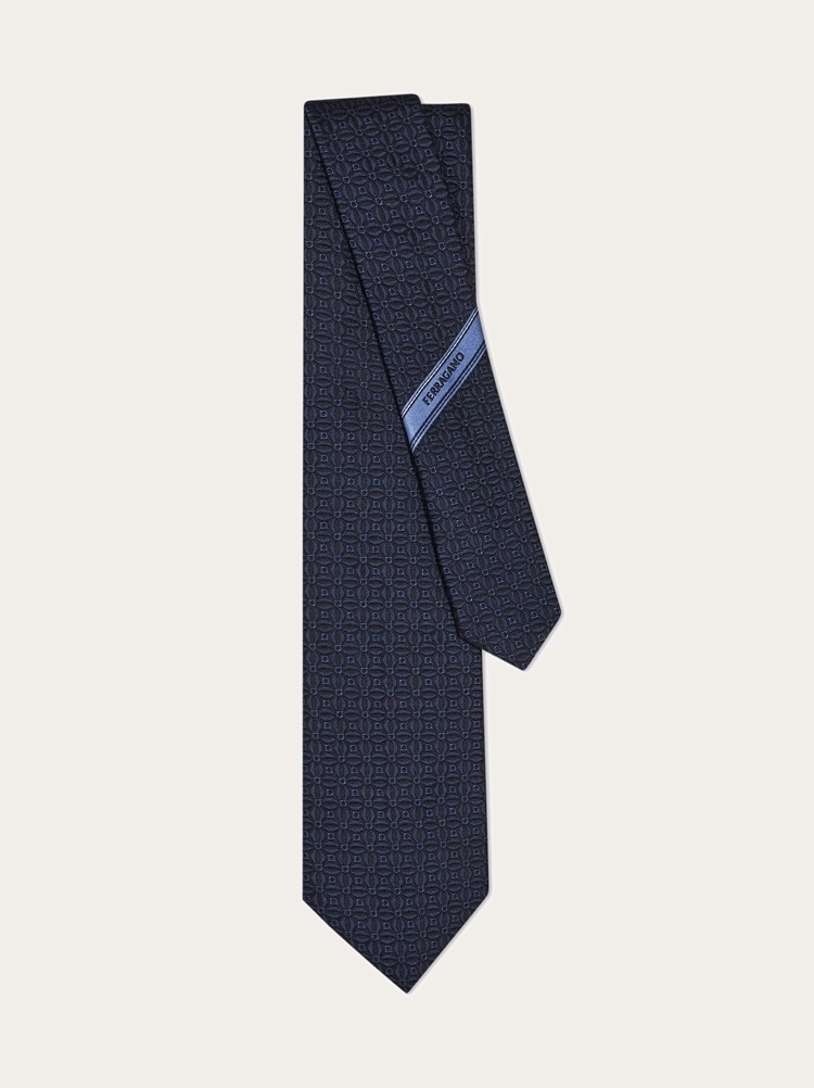 Gancini jacquard tie Gallery image 3