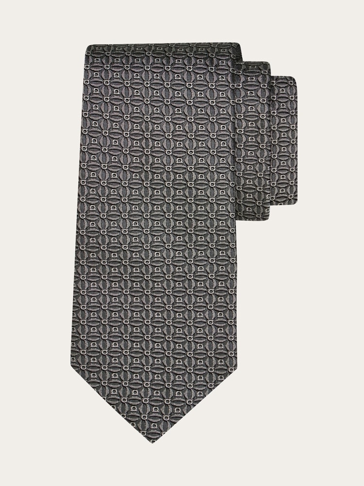 Gancini jacquard tie Gallery image 1