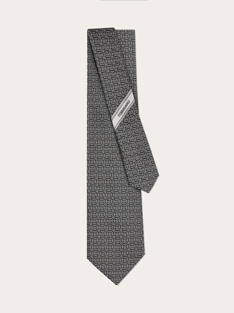 Gancini jacquard tie Gallery image 3
