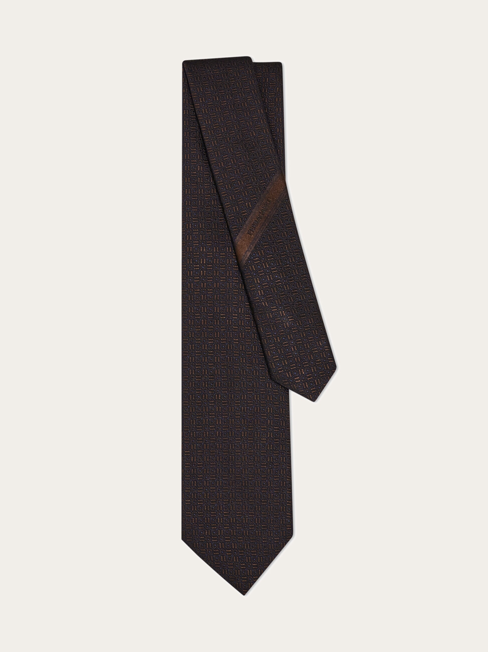 新品タグ付き サルヴァトーレフェラガモ ネクタイ ハイブランド ガンチーニ ロゴ サルバトーレフェラガモ Salvatore Ferragamo SALVATORE