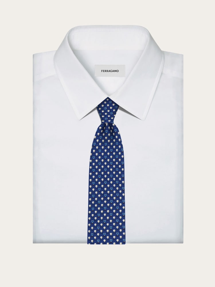 Silk tie with golf and Gancini Gallery image 4