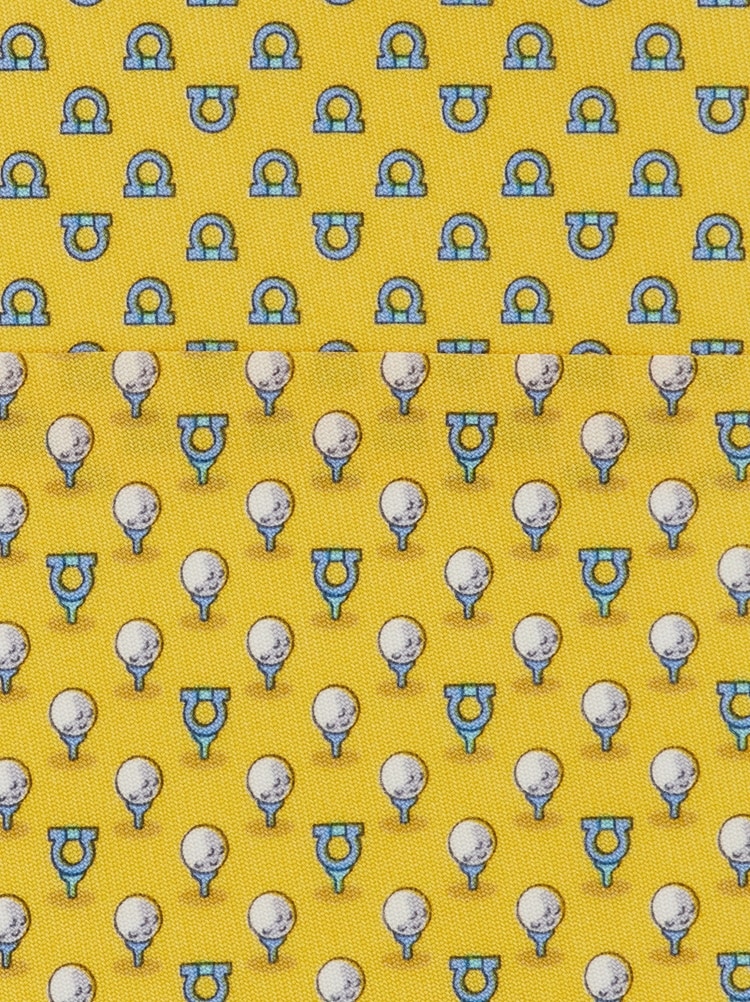 Silk tie with golf and Gancini Gallery image 2