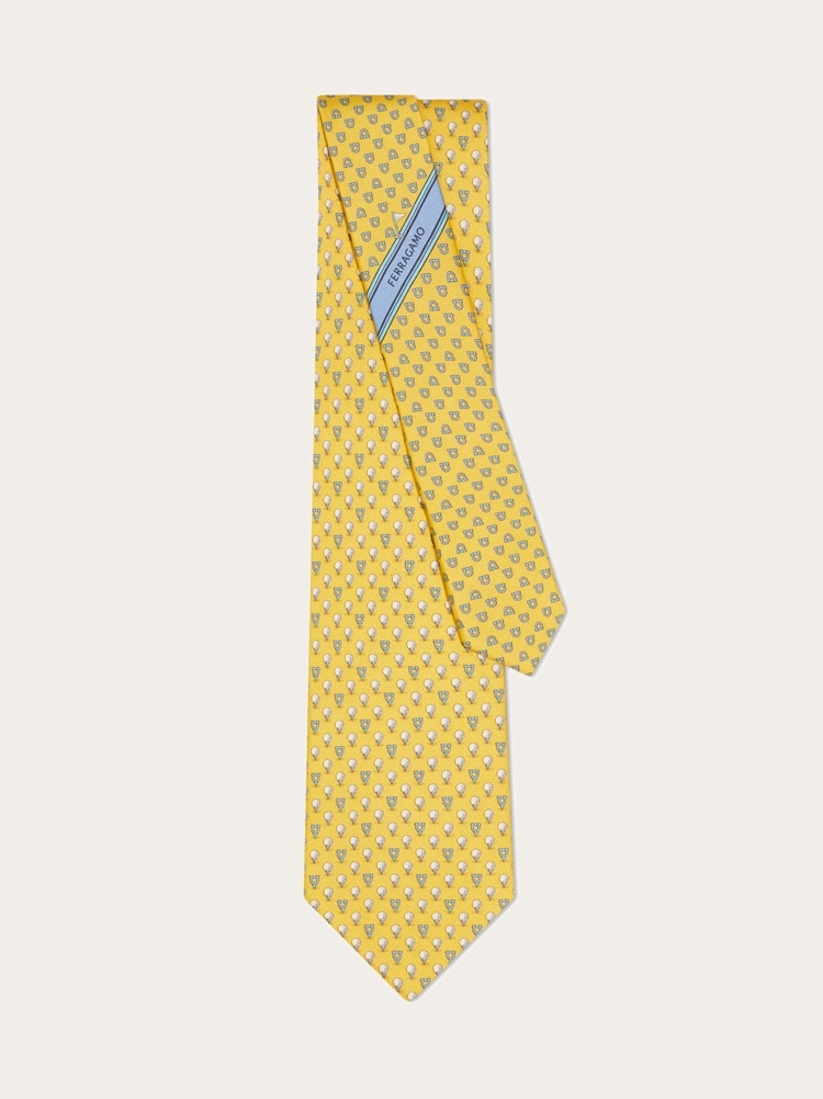 Silk tie with golf and Gancini Gallery image 3