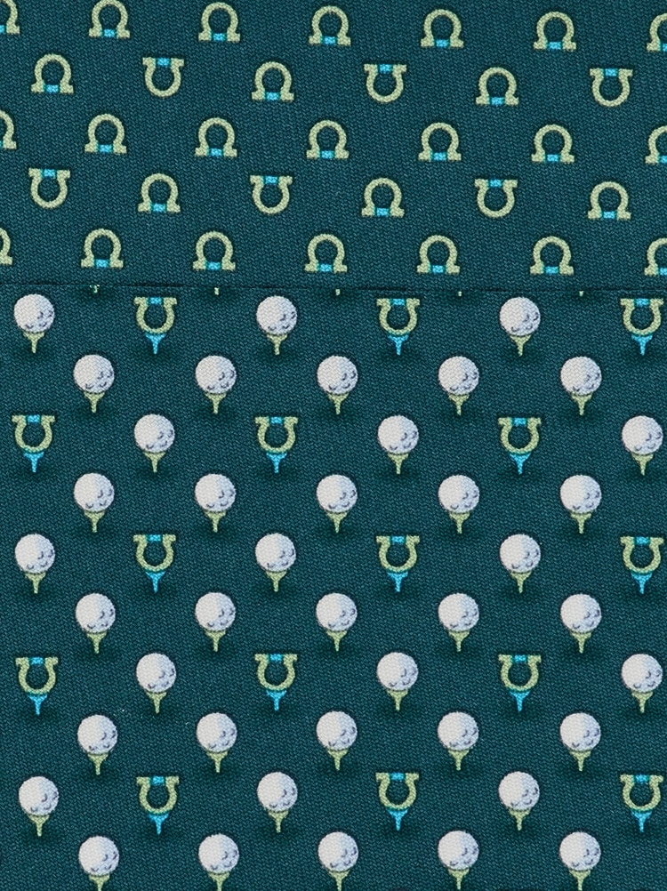 Silk tie with golf and Gancini Gallery image 2