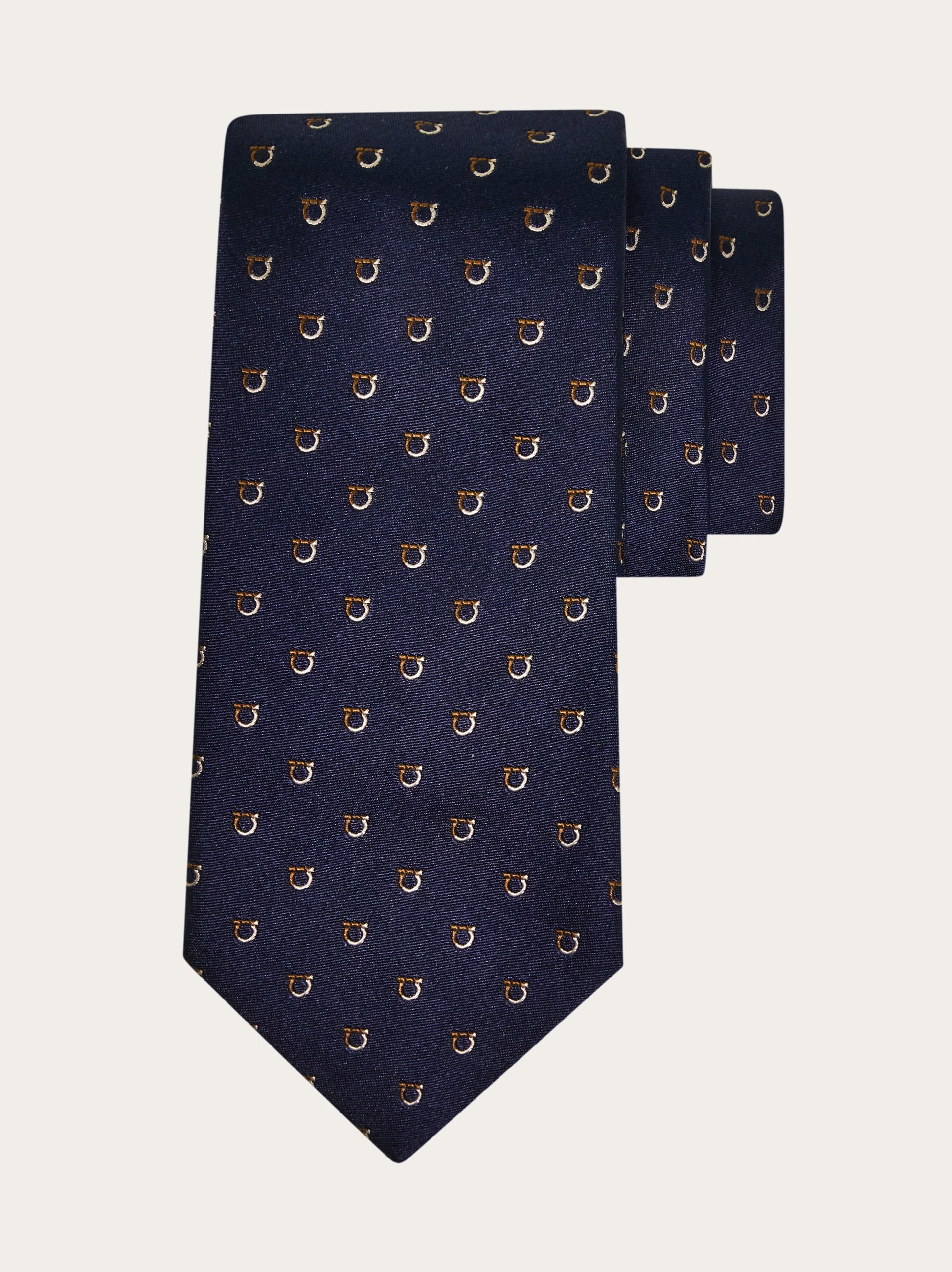 Two tone Gancini jacquard tie - Men | Ferragamo