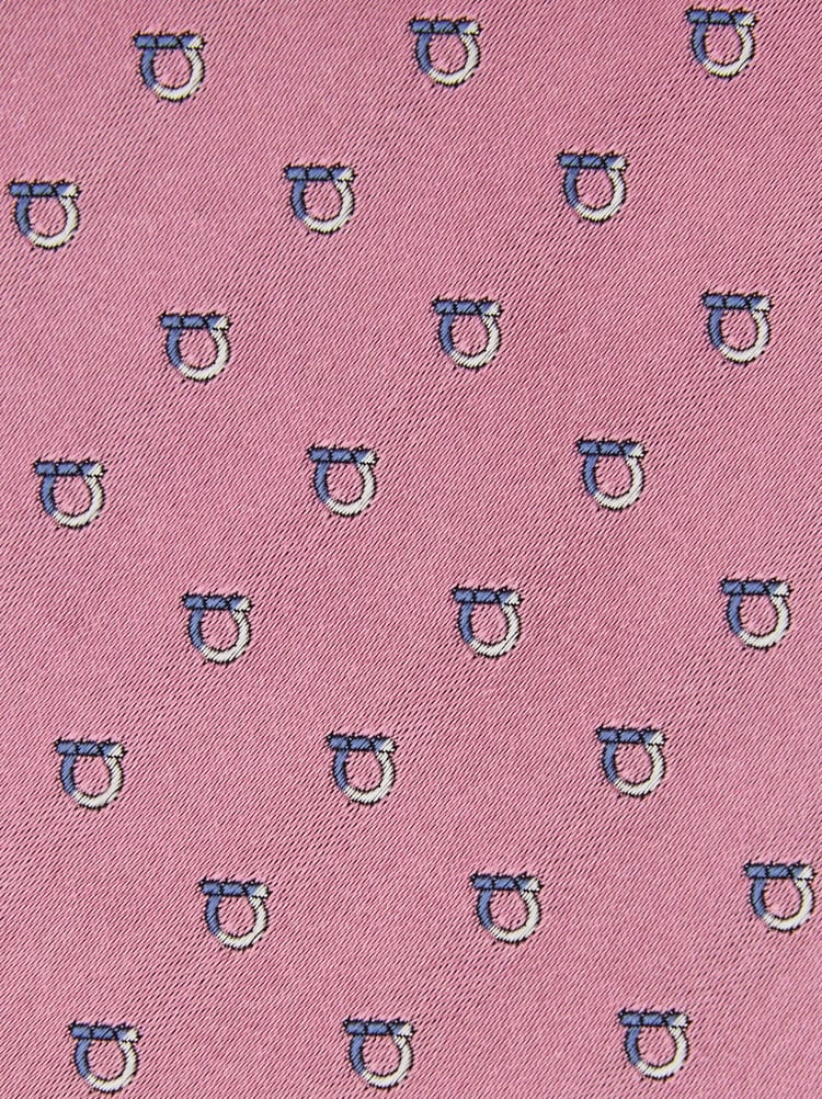 Two tone Gancini jacquard tie Gallery image 2