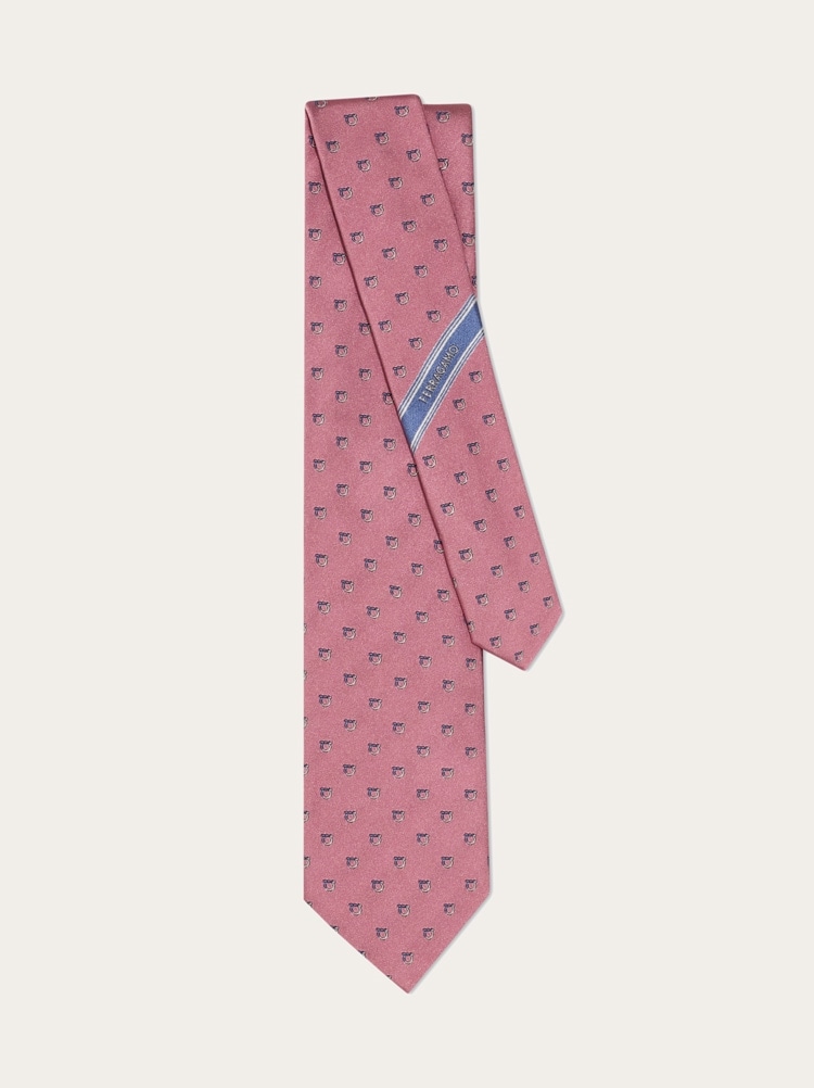 Two tone Gancini jacquard tie Gallery image 3
